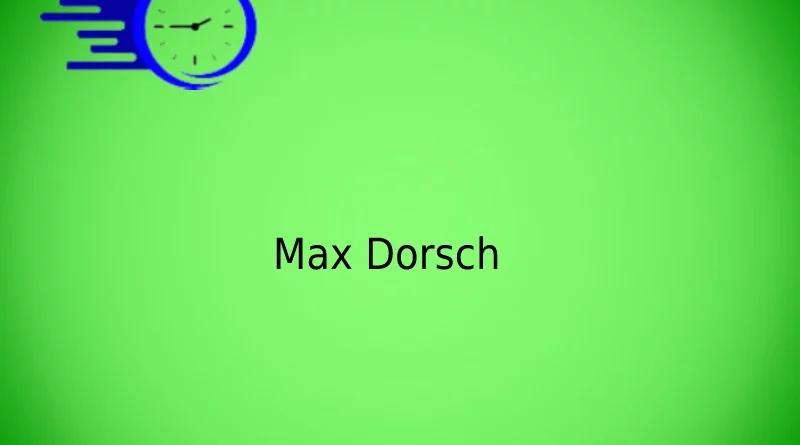 Max Dorsch